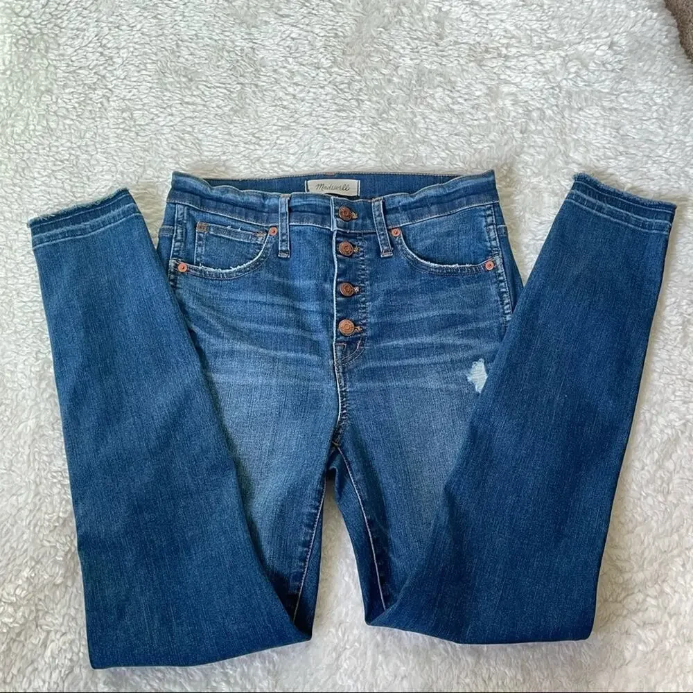 MADEWELL 10" High-Rise Skinny Jeans Wash: Button-Front TENCEL™ Denim Edition - Picture 10 of 10